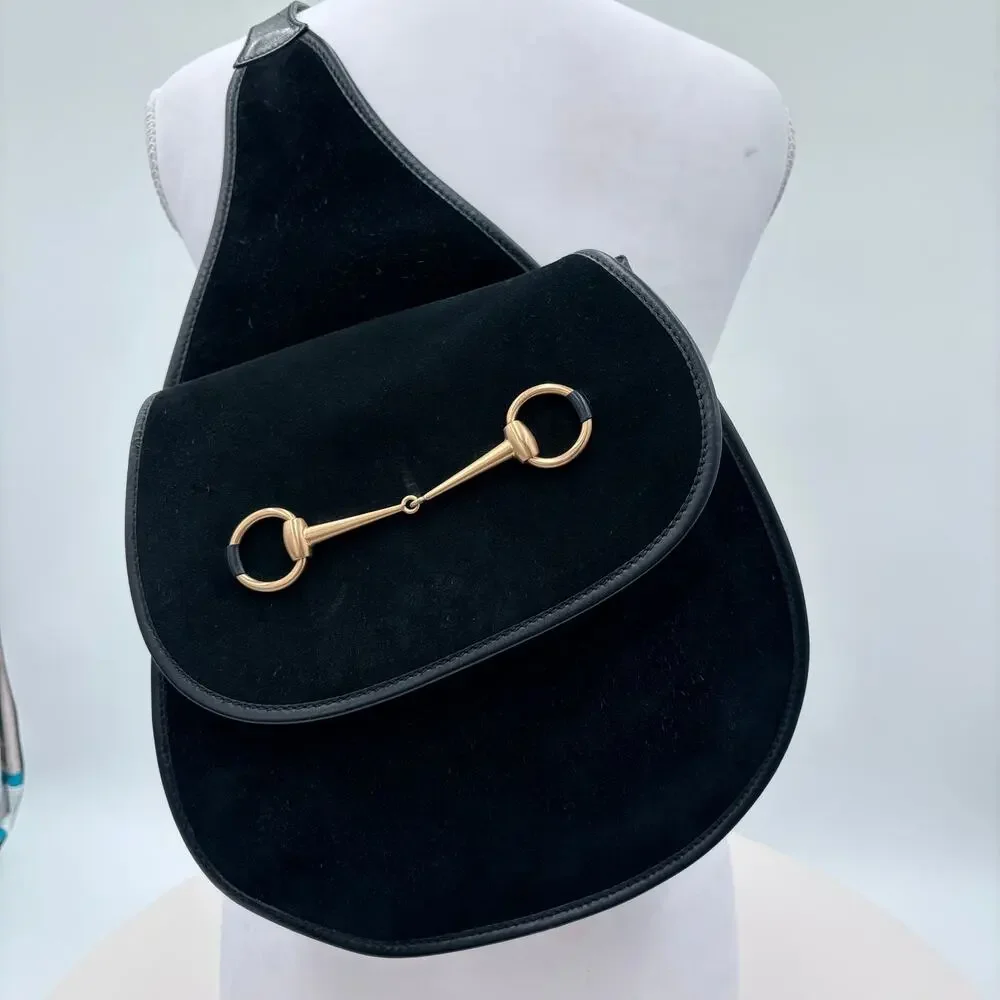 Authenticated Gucci Horsebit Suede Sling Backpack | Italian Luxury Icon